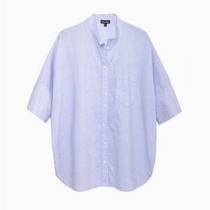 Steven Alan stand collar chambray shirt